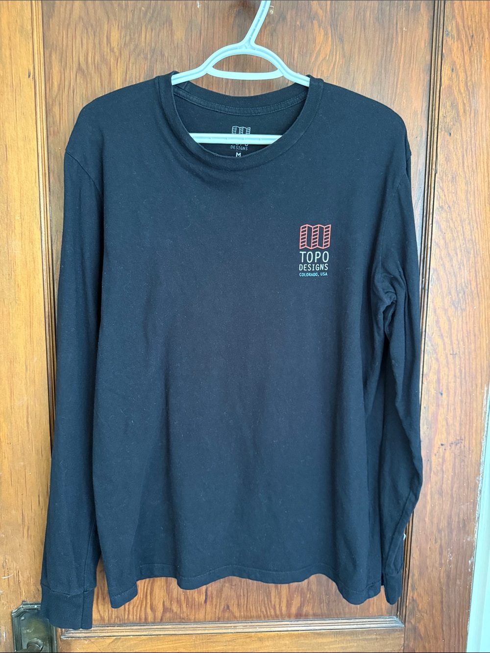 Topo Designs Black Long Sleeve Graphic Tee - Size M